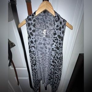 Silver and black leopard cover up